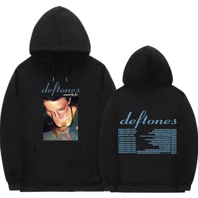 Sudaderas con Capucha Deftones Gira Around The Fur Estampado Banda de Música Ropa de Calle Unisex Mujer Moda Casual Sudaderas Oversize Chándal
