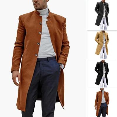 Cappotto di Lana Uomo Taglia Lunga Cappotto Ispessito Cappotto di Lana Trench