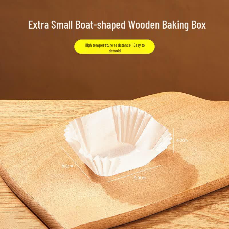 Boat-shaped Wooden Baking Molds, 50-Count