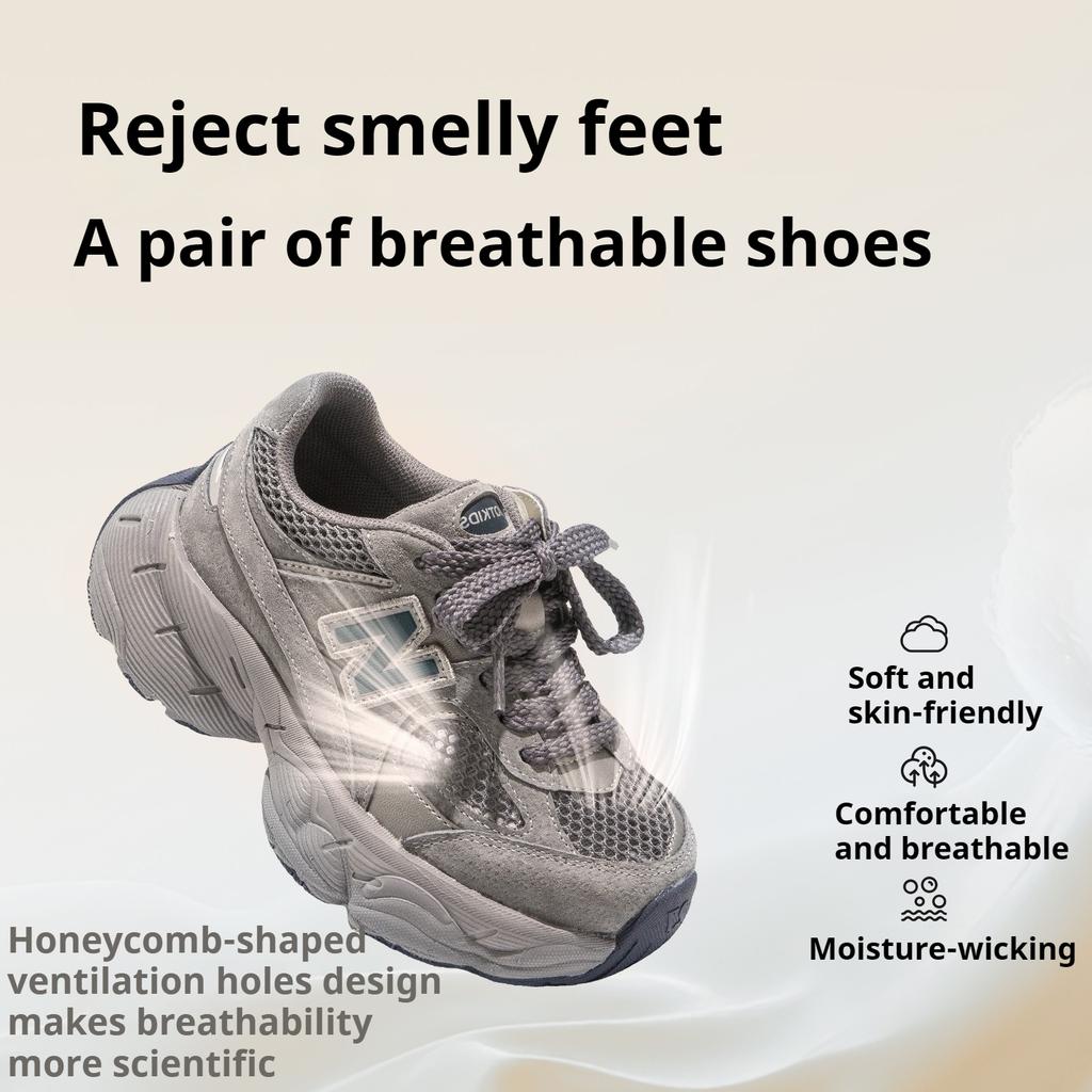 Leichte Sportschuhe für Mädchen Jungen Mesh-Laufschuhe Kinder Atmungsaktive Dad Shoes Modische Freizeitschuhe