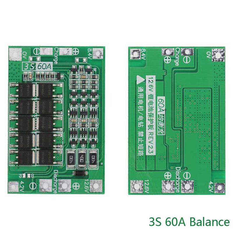 3S 4S 40A 60A Li-ion Lithium Battery Charger Protection Board 18650 BMS For Drill Motor 11.1V 12.6V/14.8V 16.8V Enhance Balance