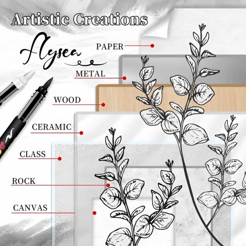 Art Pens With Soft Brush Tips Watercolor Markers Highlighter Pens For Coloring Projects And Creative Handmade Crafts