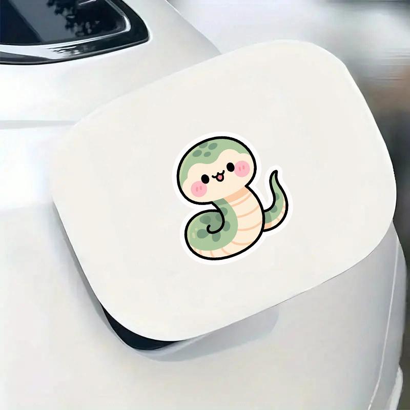 The "Fierce and Fierce" Disguise of Snakes | Soft and Cute Snakes with Blushing Faces Hidden in Stickers Durable for Laptop, Car, Luggage