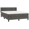 VidaXL Divan Bed and Mattress Dark Grey 140x190cm Velvet - Model 3130956