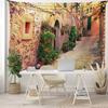 Nature Tapestry Idyllic Village Small Town European Pastoral Scenery Tapestry Wall Hanging Decor for Bedroom Living Room Dorm