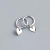 XIYANIKE Silver New Love Heart Hoop Earrings Female Fashion Cute Romantic Elegant Jewelry Couple Handmade Gifts