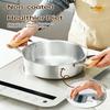 Aluminum Soup Pot with Double Wooden Handle and Glass Cover for Gas Induction Cooktops Multipurpose Cooking Application