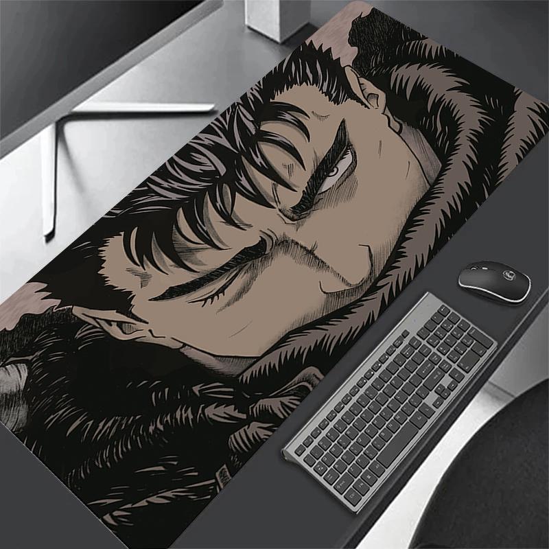 Anime Guts Mouse Pad Large Gaming Desk Mat NonSlip Laptop Keyboard Tray Office Pc Berserk Color Carpet Black