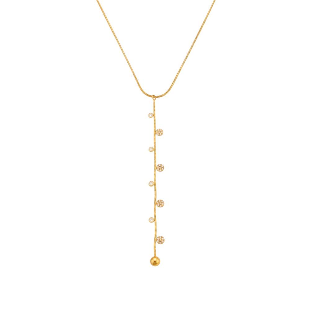 Elegant Y Chain Necklace Bracelet Choker Necklace Fashion Zircon Necklace  Women Jewelry