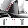 2PCS Real Carbon Fiber Car A Pillar Air AC Vent Outlet Panel Frame Stickers For Volkswagen Passat 2006-2011 Interior Accessories