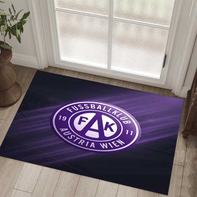 Austria Wien FC Design Crystal Velvet Carpet Cozy Non?Slip Printed Rug For Bedroom Living Room Entrance