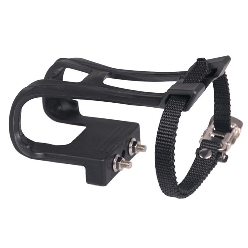 1 Pair Bicycle Pedal Cycling Bike Toe Clip Pedals With Strap Belts