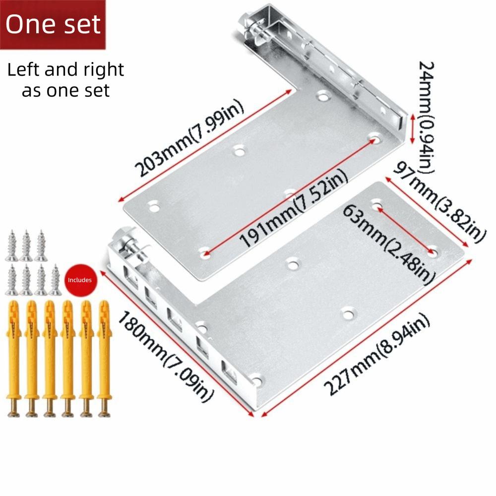 Exposed Mounting Cabinet Support Rack Heavy Duty Wall Connectors Hardware  Wardrobes Installation
