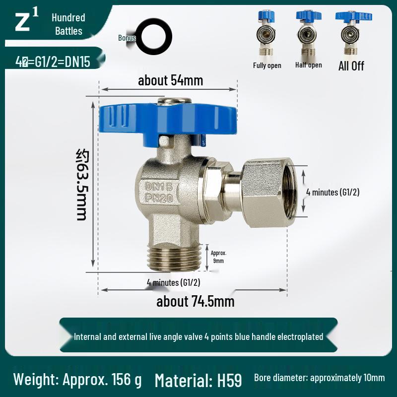 All-Copper Valve Manifold: Three-Way Union, Male/Female Thread Ball Valve for Underfloor Heating and Wall-Hung Boilers