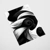 Black and White Poster Black Abstraction