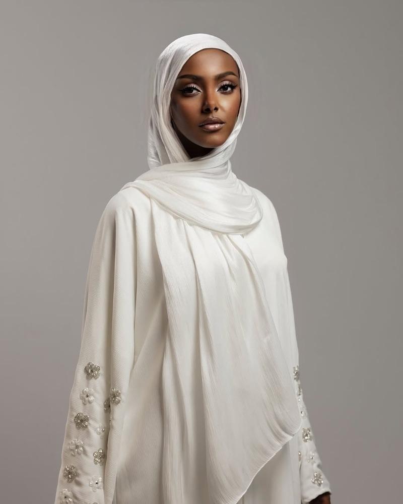 Shimmer Silk Hijab Scarf For Women Crinkle Hijabs  Diamond Luxury Medine Silk Veil Muslim Women Shiny Shawl Turban Bandana