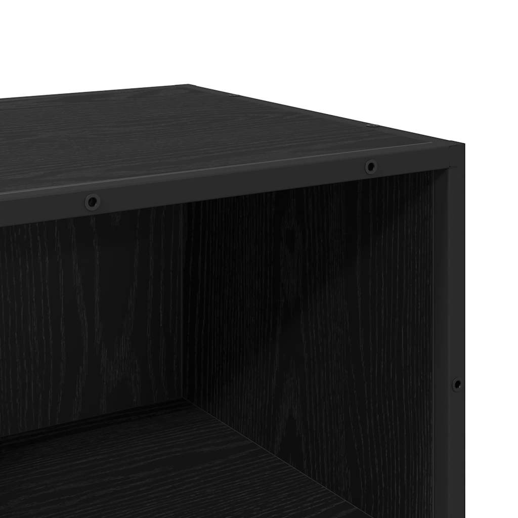 Bathroom Furniture Set Black Oak Look 35 X 37.5 X 100 Cm