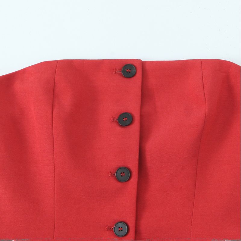 Kaslead New Women clothes Western Style Fashion Breasted Tube Top Top Trousers 5063730 1255434