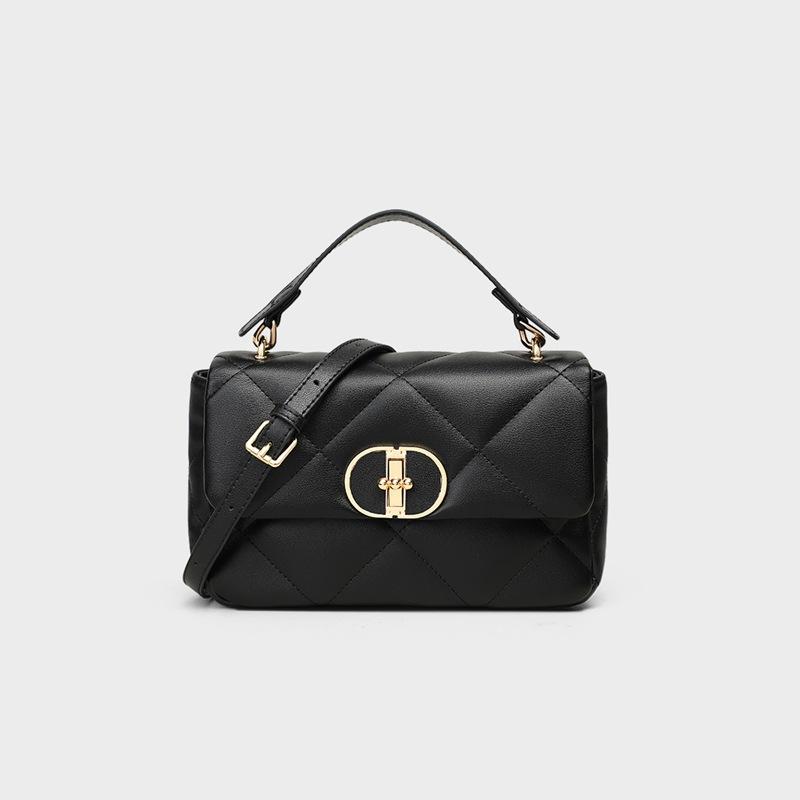 New Handbag Genuine Leather One-shoulder Crossbody Bag Women's Birthday Gift Small Square Bag