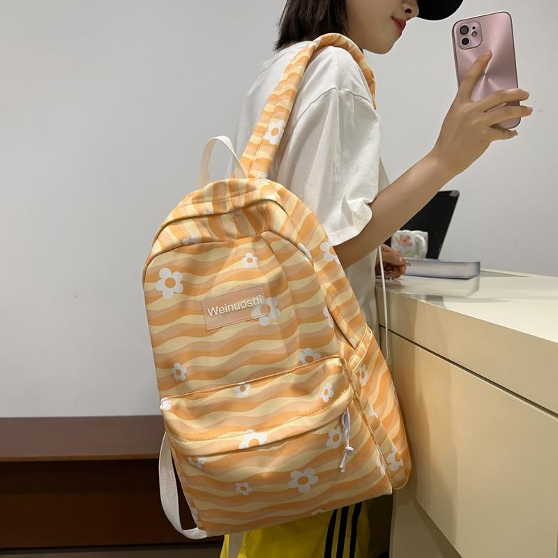 Студенческая школьная сумка с цветочным принтом — фото 17