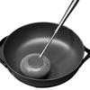 Brosse à Pot en Acier Inoxydable à Manche Long: Poils Métalliques Durables, Ne Perd Pas ses Poils, Idéal pour la Vaisselle et le Nettoyage de la Cuisine.