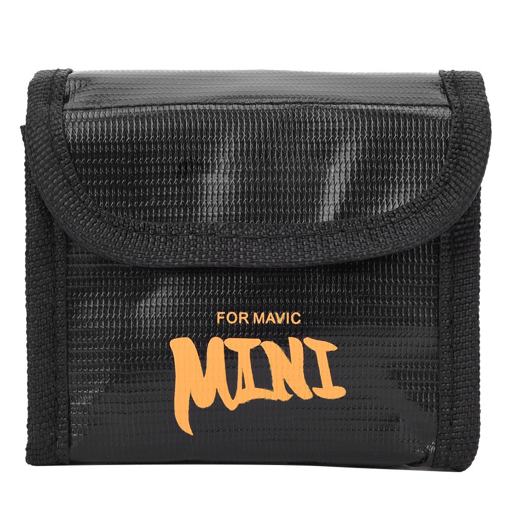 High Temperature Resistance Explosion Proof Lithium Battery Case Safety Bag for Mavic Mini(Black )