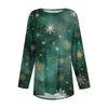 Women's Fashionable Casual Long Sleeved Plus Size  Print Top Plus Size Floral Print Top