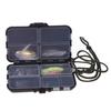 Fishing Tackle Box Fly Fishing Box Spinner Bait Minnow Popper 9 Compartments with cover For Outdoor Fishing Accessories plastic