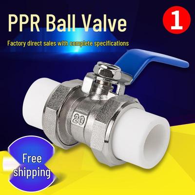 Multi-Size PPR Copper Double Union Ball Valve with Switch - Hot Melt Options Available (DN20-63, 1/2" To 1")