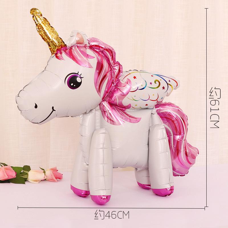 Aluminum Foil Unicorn Balloon Birthday Party Children Birthday Balloon Party Decoration Baby Full Moon Commemoration Baloon