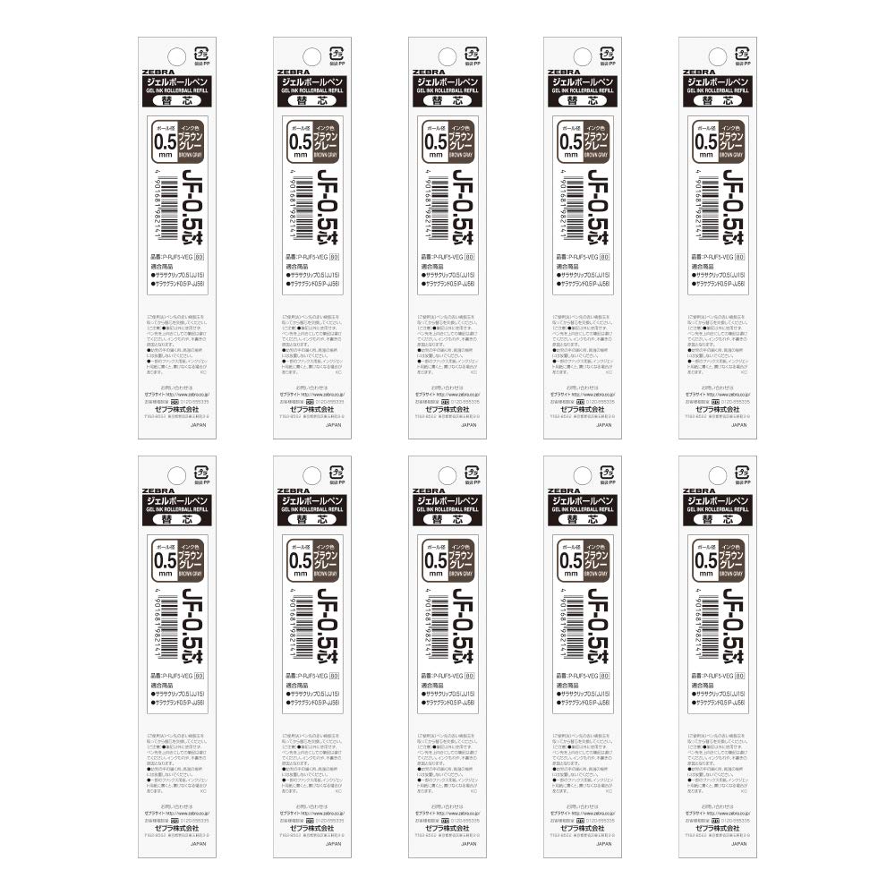 

Гелевый стержень для шариковой ручки ZEBRA Sarasa Grand Vintage Color Brown Gray 0.5 мм JF-0.5 BP-RJF5-VEG