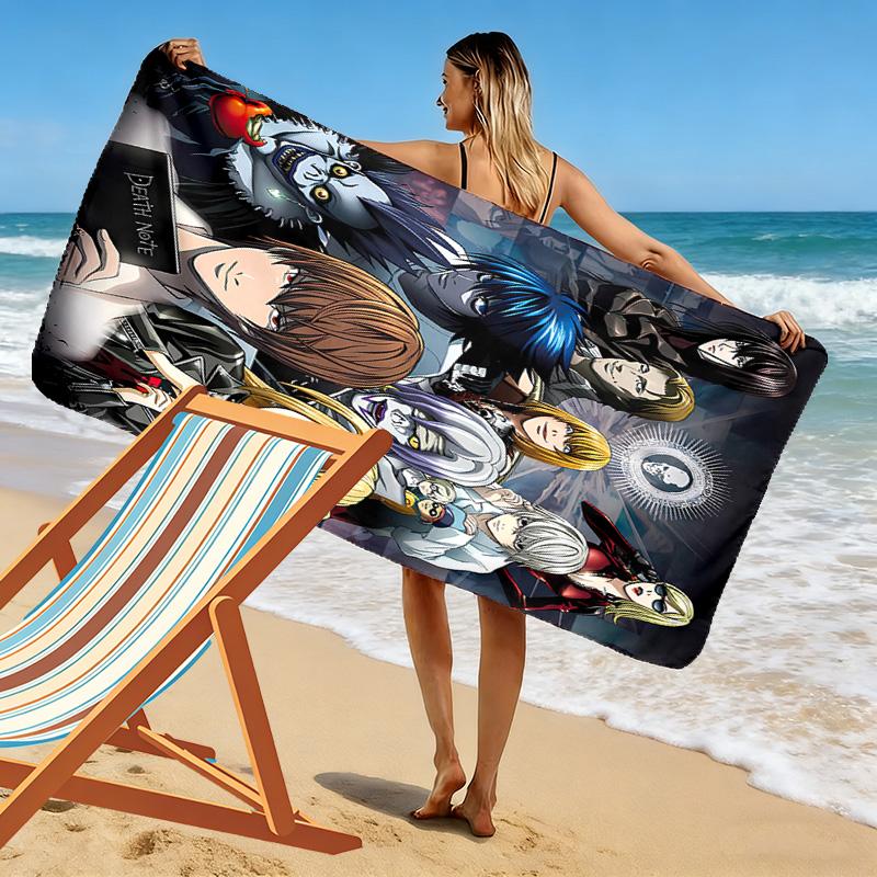Death Note Print Beach Towel, Large Soft Quick Dry Towel for Beach Camping Swimming