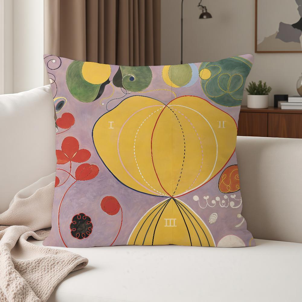 H-hilma Af Klint Kunst Kissenbezug Geeignet für Schlafzimmer Wohnzimmer Autos Heimdekoration