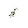 Elegant Panda and Bamboo Rhinestone Brooch – High-end Animal Alloy Design