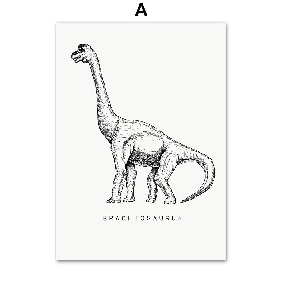 Retro Dinosaurier T-Rex Flugsaurier Triceratops Wandkunst Leinwandmalerei Nordische Poster und Drucke Bilder Baby Kinder Jungenzimmer Dekor
