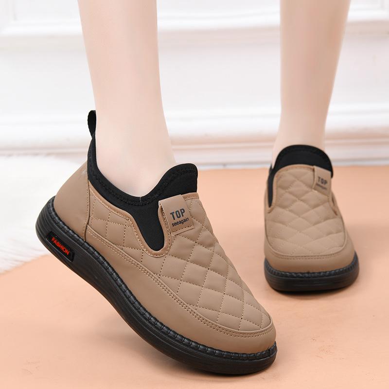 

Новые хлопковые туфли женские зимние сапоги зимние с утолщенным теплым нескользящим водонепроницаемым хлопком повседневные 41