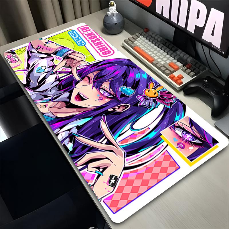 Colorful Anime Mouse Pad O-oshi no Ko E-sports Gamer Desk Mat kawaii carpet Laptop Game Accessories Large Mousepad For Best Gift