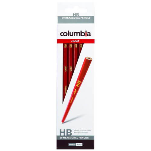 Columbia Cadet Hexagon Lead Pencils (20/box) (HB)