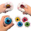 Halloween Eyeball Squeeze Toy Realistic TPR Stress Relief Ball Gag Prank Fidget for Kids Adults Portable Decompression Gadget for Anxiety Party Favors