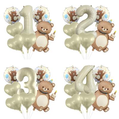 Magic Cake Bear Aluminum Film Balloon Set Birthday Party Balloon Decoration Venue Photo Arrangement