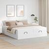 Cadre de lit avec matelas - Maison Exclusive - 200x200 cm - Similicuir - Rangement sous le lit