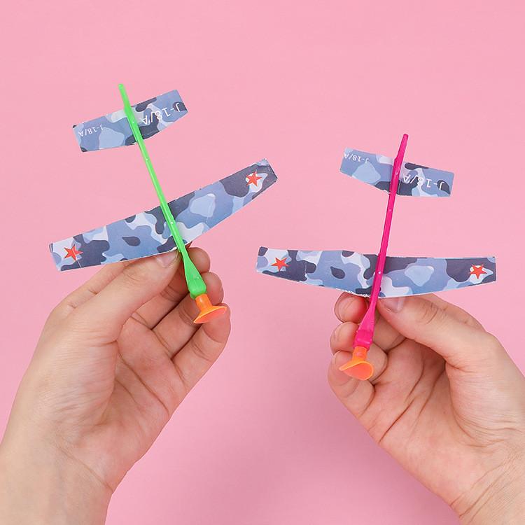 Educational Plastic Airplane Kit With Elastic Launch Mechanism For Parentchild Activities