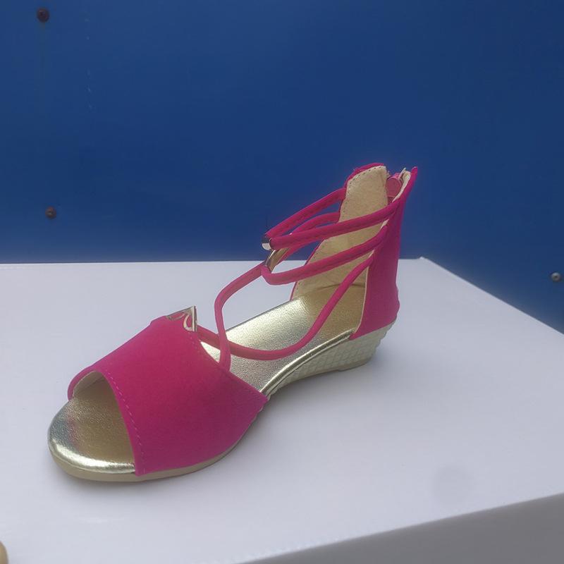 New Summer Sandals 2025 Ladies fashion bags Shoes Solid color minimalist fish mouth shoes Low heel back zipper Women's sandals