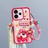 KEYSION Shockproof Case for OPPO Reno15 F 5G with Lanyard Soft Silicone Cute 3D Cartoon Doll Phone Back Cover for OPPO Reno 15F 5G