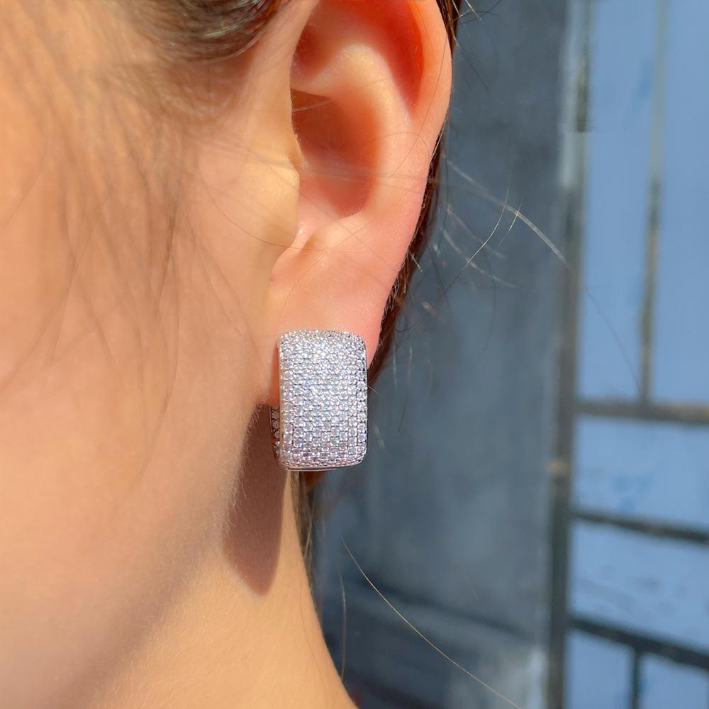Korean Style Zircon Diamond Ear Cuffs - Trendy and Shiny Earrings