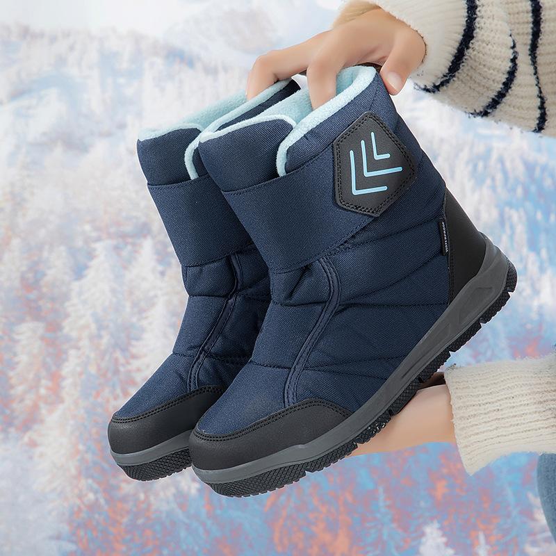 Large size winter new boots thickened couple snow boots velvet warm outdoor snow shoes cotton shoes