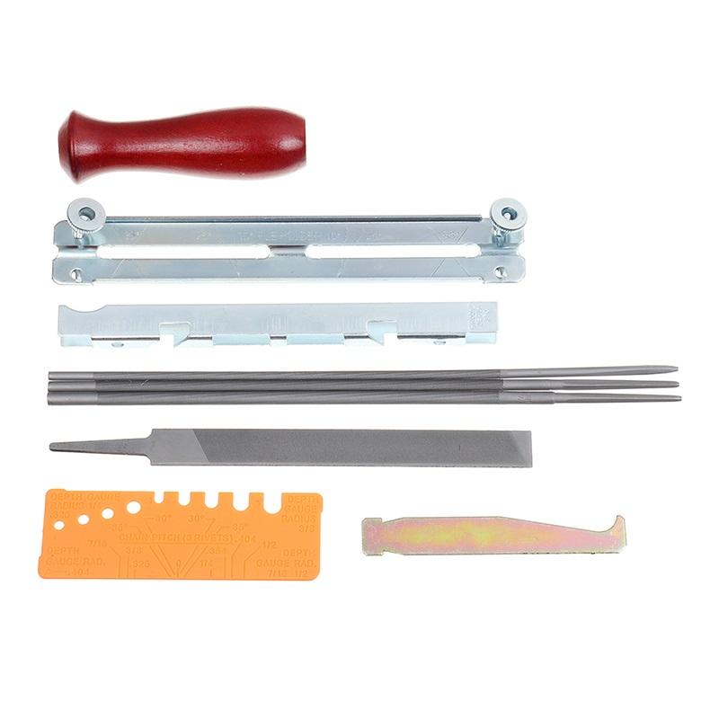 10/ 11/12 Pcs Set Professional Chainsaw Chain Sharpening Kit Tool Hardwood Handle Round/Flat File Guide Bar File Sharpener Tools