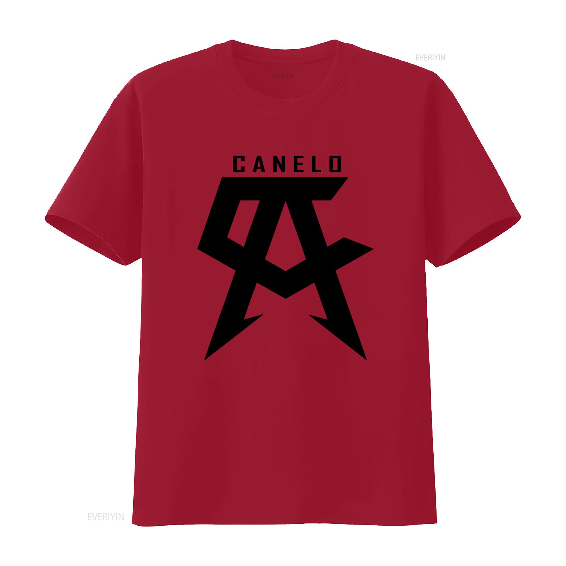 

SAUL ALVAREZ CANELO Stylish Black Mens T Shirt with Bold Red Logo Available in Sizes S to 5XL vintage Washed Casual graphic S
