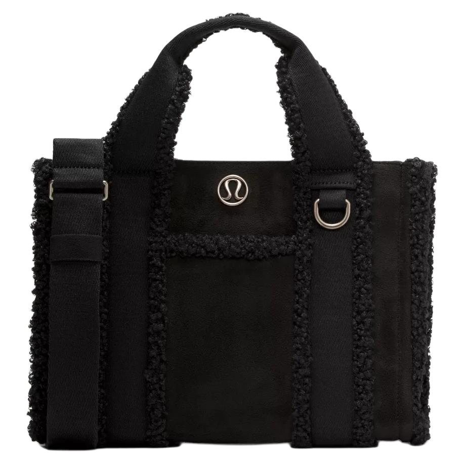 

Lululemon Boxy 4.5L Mini Handbag With Silver Hardware Polyester And Cotton Blend Women Handbags Black LW9FWUS-0001 Black