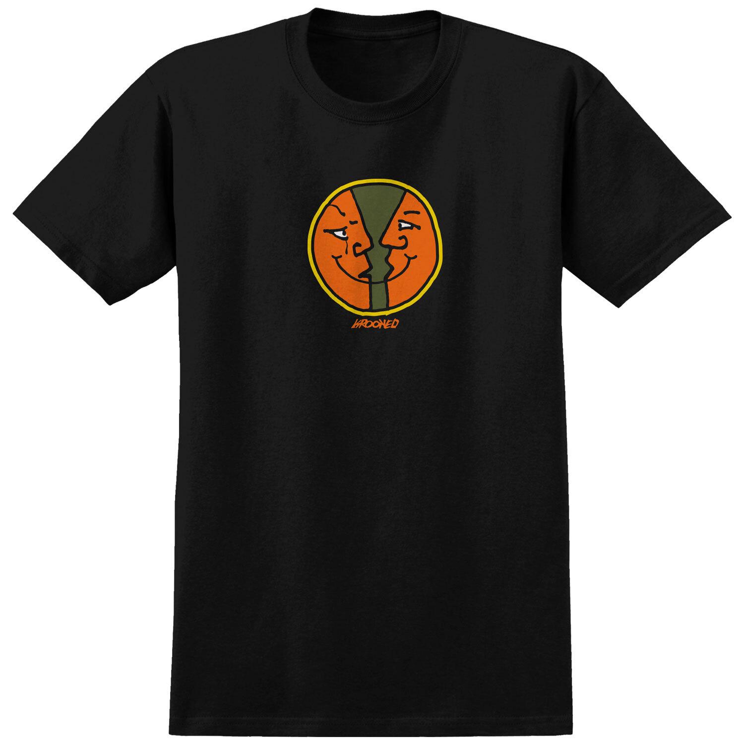 New Krooked Skateboards Shirt Moonsmile Round Black M